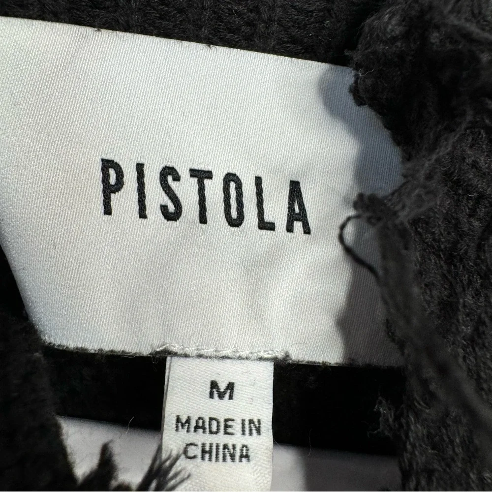 Pistola Revolve Brandy Turtleneck in Jet Black Cotton M - Picture 6 of 9